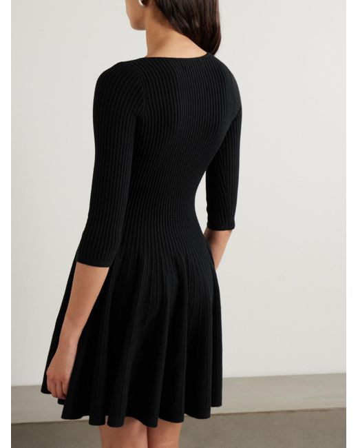 arch4 Black Ribbed Dress