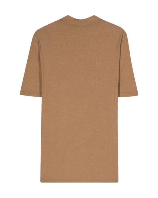 DIESEL Brown Logo-Embroidered T-Shirt