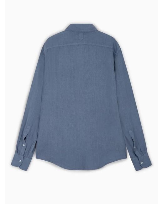 Canali Blue Long-Sleeved Shirt for men
