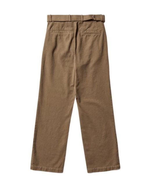 Dries Van Noten Brown Belted Straight-Leg Trousers for men