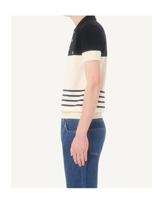 Valentino Black Wool Polo Shirt With Vlogo for men