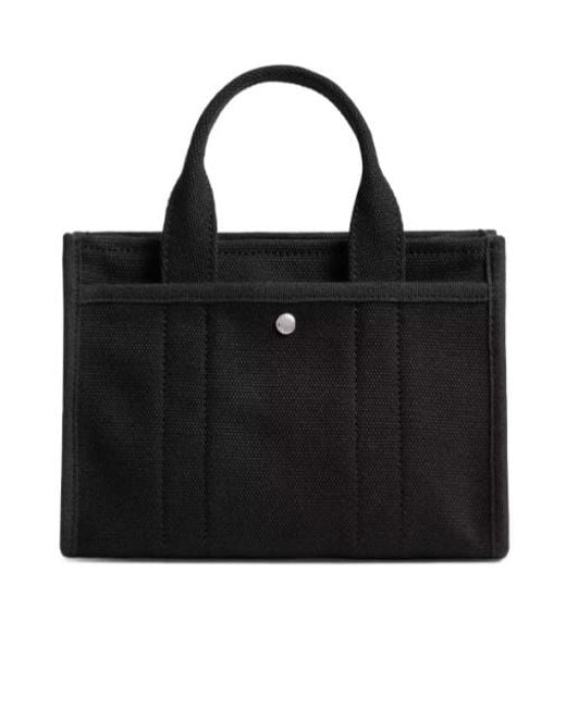 COACH Black Cargo Logo Flocked Tote Bag