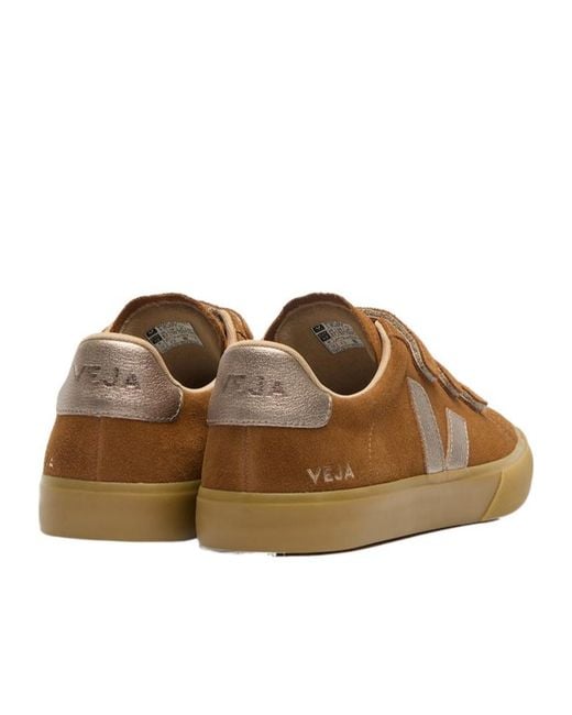Veja Brown Touch-Strap Sneakers for men