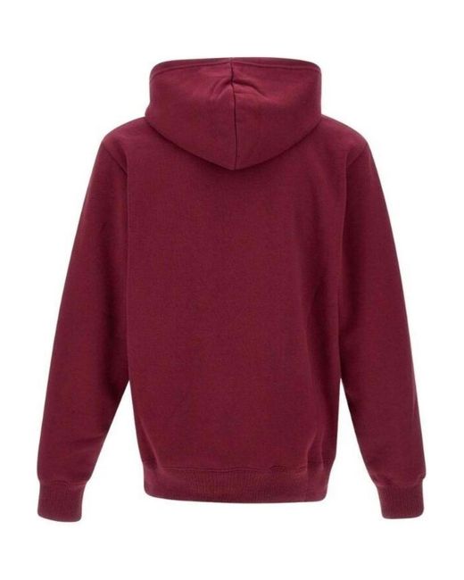 The North Face Red Logo Printed Drawstring Hoodie for men
