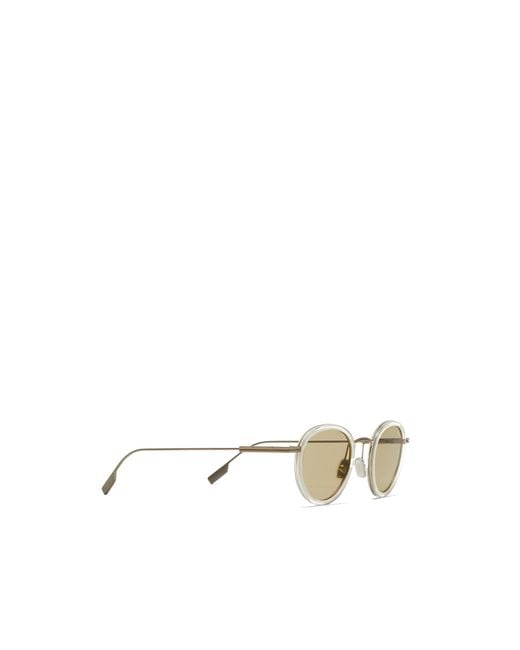 Zegna Metallic Transparent Titanium And Acetate Sunglasses