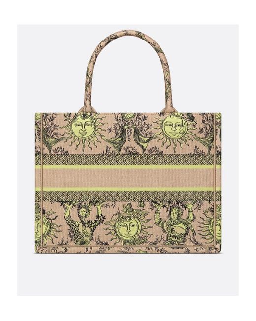 Dior Metallic Medium Iviera Book Tote Handbag