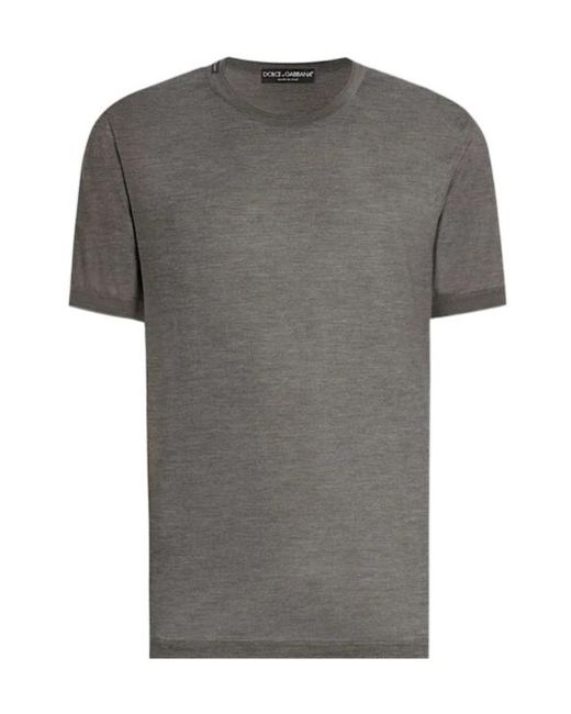 Dolce & Gabbana Gray Short-Sleeved T-Shirt for men