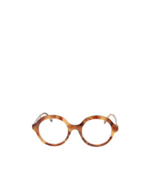 Loewe White Round Frame Glasses