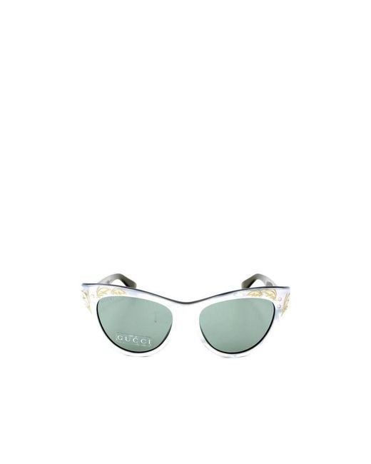 Gucci White Cat's Eye Sunglasses
