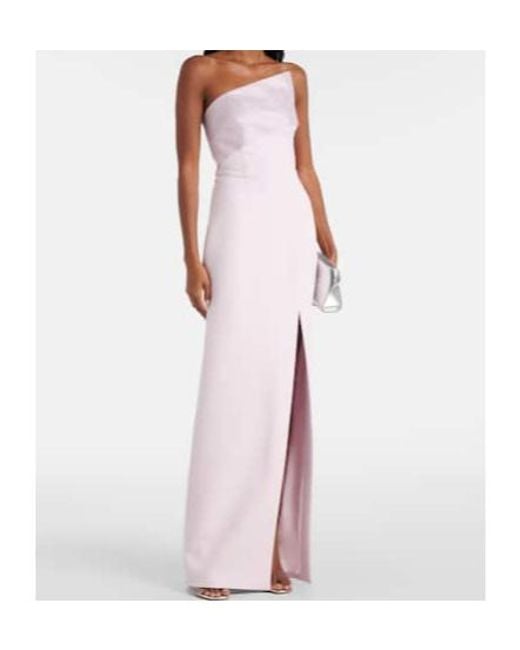 Roland Mouret Purple Ruffled Strapless Gown