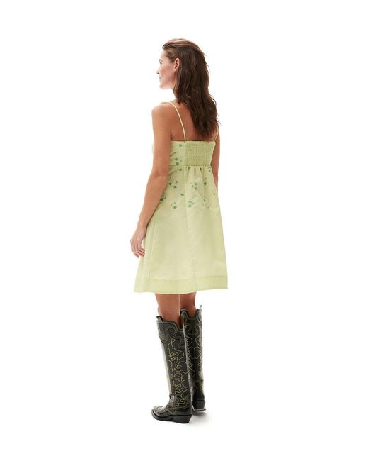Ganni Green Outerwear Nylon Mini Dress