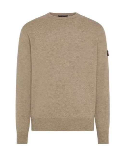 Peuterey Brown Gediz Crew Neck Knitted Sweater for men