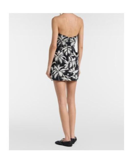 Johanna Ortiz Black Sombra Embroidered Cotton-Blend Minidress
