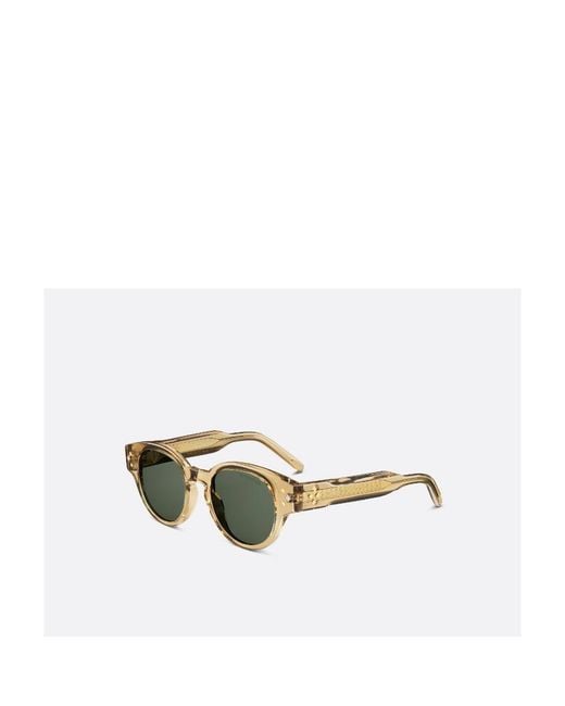 Dior Green Eyewear Round Frame Sunglasses for men