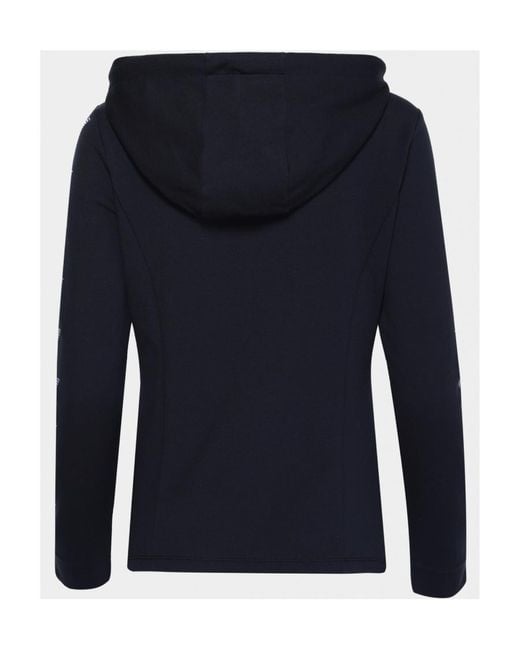 EA7 Blue Logo Hooded Casual Coat