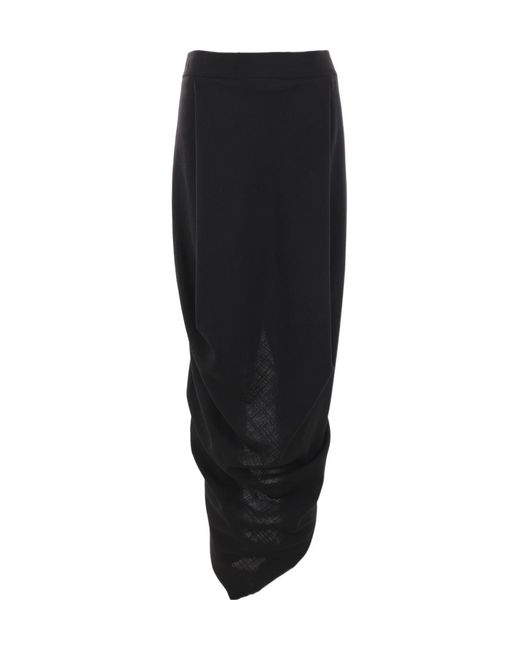 Quira Black Asymmetrical Skirt