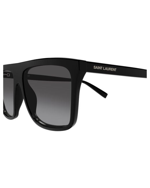 Saint Laurent Black Eyewear Rectangle Frame Sunglasses for men