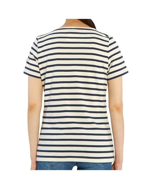 Saint James Blue Striped Graphic T-Shirt