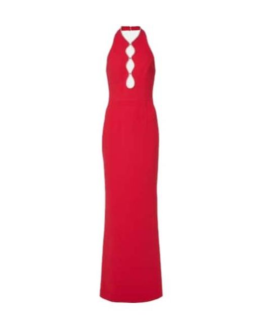 Rebecca Vallance Red Akari Embellished Gown