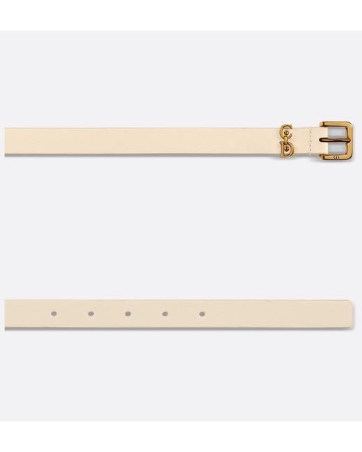 Dior White Saddle Loop Belt