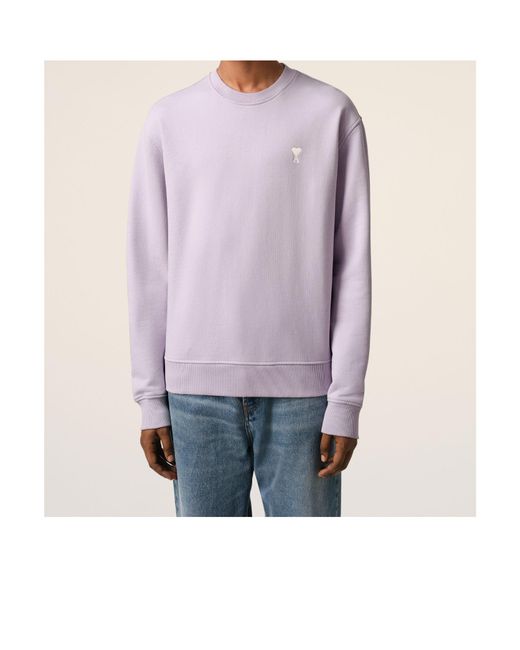 AMI Purple Ami De Coeur Sweater for men
