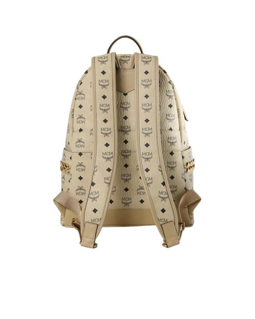 MCM Natural Stark Visetos Medium Backpack for men