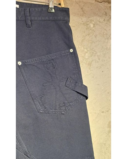 J.W. Anderson Blue Jw Anderson Knee-Length Twisted Bermuda Shorts for men
