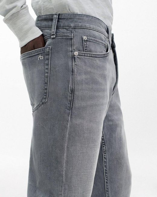 Rag & Bone Gray Fit 3 Athletic Jeans for men