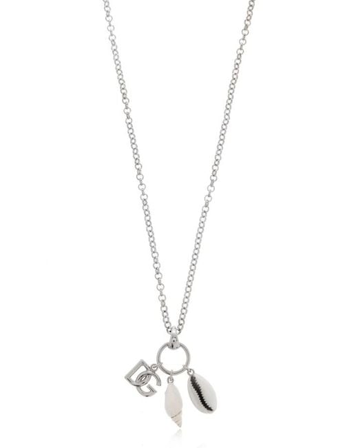 Dolce & Gabbana Multicolor Pendant Detailed Necklace for men