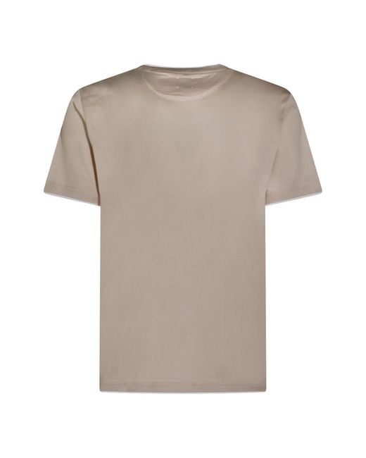 Eleventy Gray Short Sleeved Crewneck T-Shirt for men