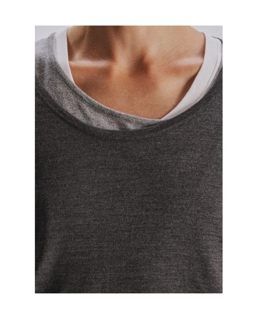 The Row Gray Crew-Neck T-Shirt