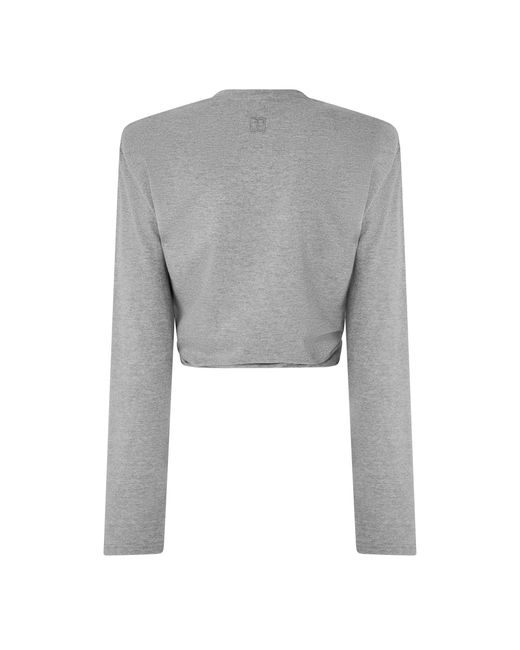 Magda Butrym Gray Blouse 14 Long Sleeve