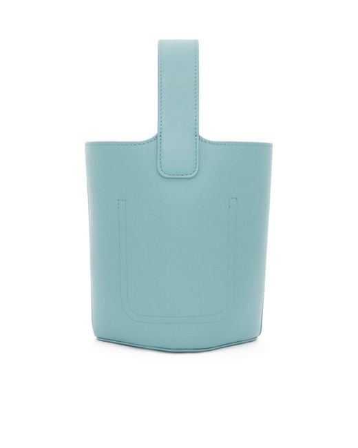 Loewe Blue Pebble Mini Bucket Bag