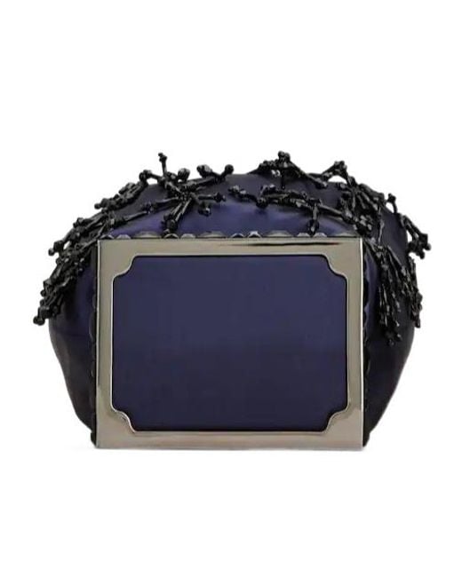 Roger Vivier Blue Drawstring Bucket Bag