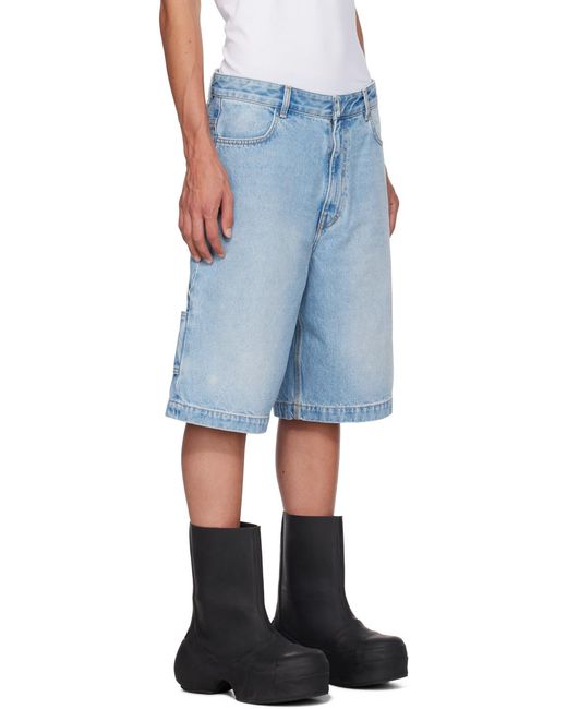 Givenchy Blue Carpenter Denim Bermuda Shorts for men