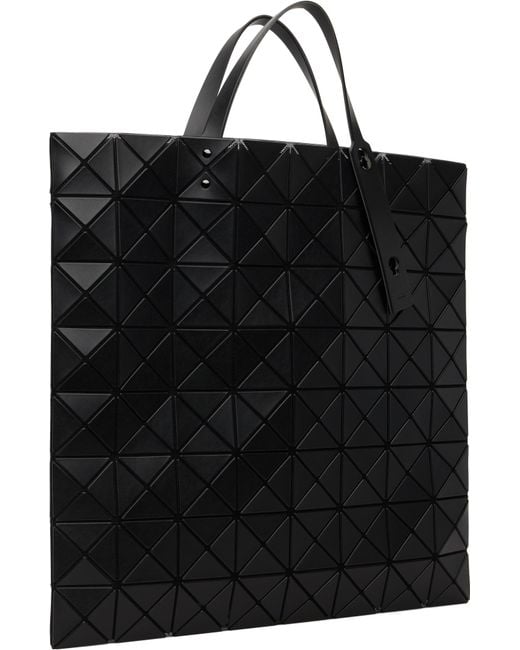 Issey Miyake Black Geometric Patterned Top Handle Bag