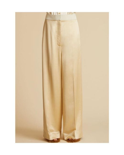 Khaite Natural Wide-Legged Casual Pants