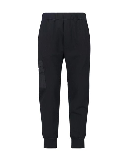 Prada Blue Elastic Waist Casual Pants for men