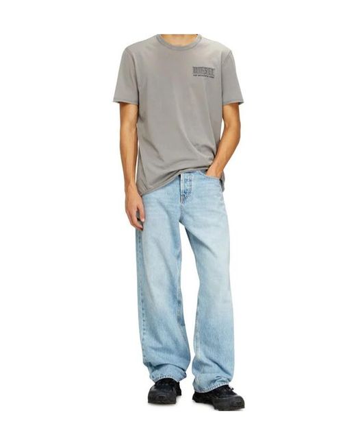 DIESEL Gray T-Rawjust-V1 T-Shirt for men