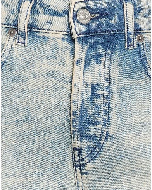 DIESEL Blue Solid Color Straight Leg Pants
