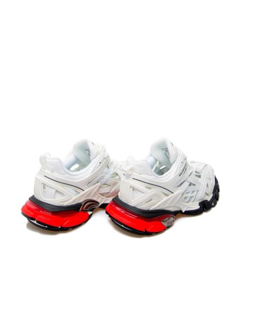 Balenciaga White Track Low-Top Sneakers for men