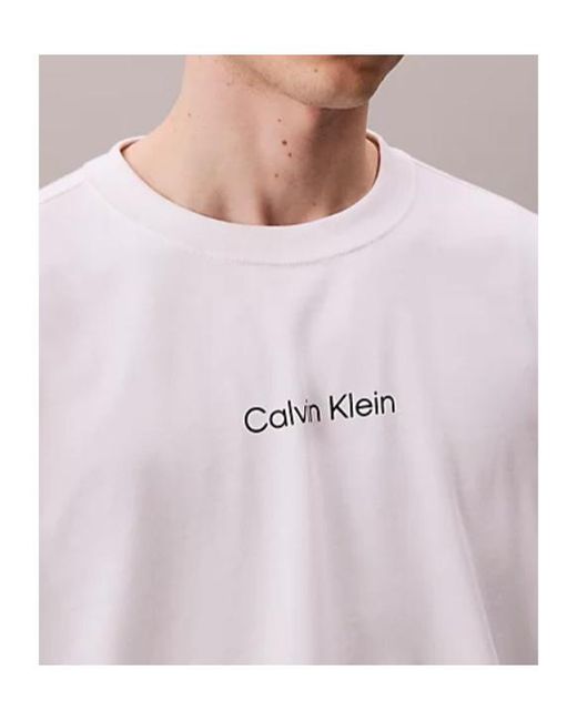 Calvin Klein Purple Logo Long-Sleeve T-Shirt for men