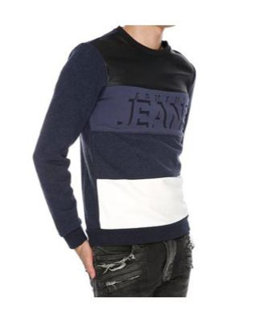 Armani Jeans Blue Long-Sleeved Sweater for men