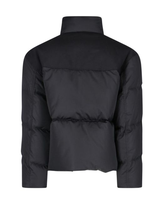 Prada Black Triangle-Logo Zipped Padded Jacket for men