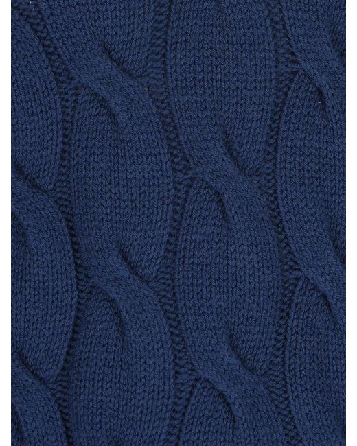 Herno Blue Cable-Knit Sweater for men