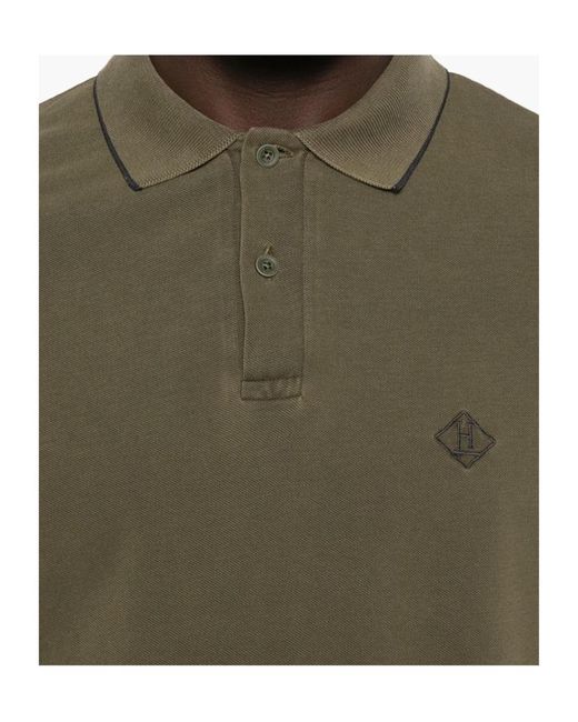 Herno Green Logo-Embroidered Polo Shirt for men