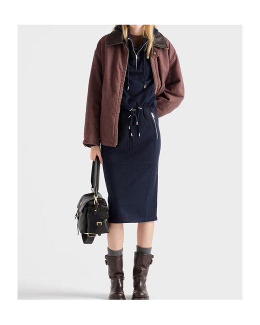 Prada Blue Jersey Skirt