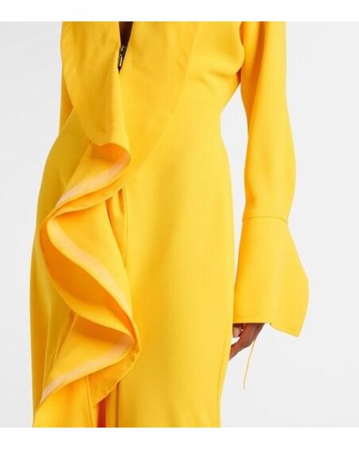 Maticevski Yellow Jupiter Draped Gown