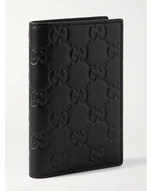 Gucci Black Gg Emblem Card Case for men