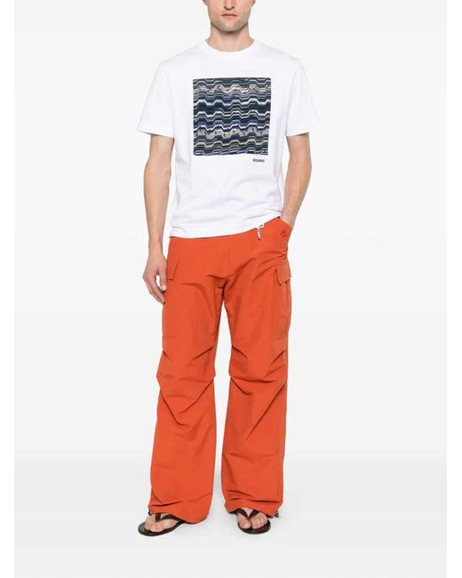 Missoni Blue Zigzag-Print T-Shirt for men